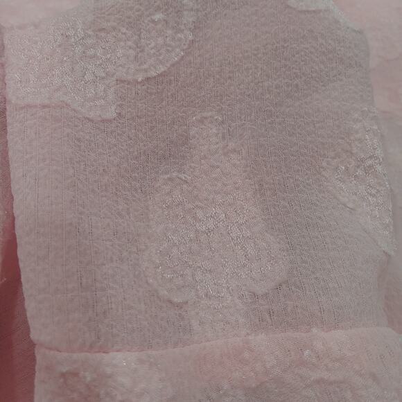 NWT Wild Fable Blush Pink Ruffle Embossed Floral Midi Dress Plus Size 2x Fairy - Picture 14 of 16